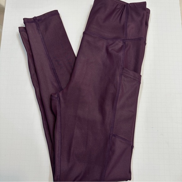 Purple Sleeveless Crop Top and Leggings Set Size Small - Picture 6 of 13